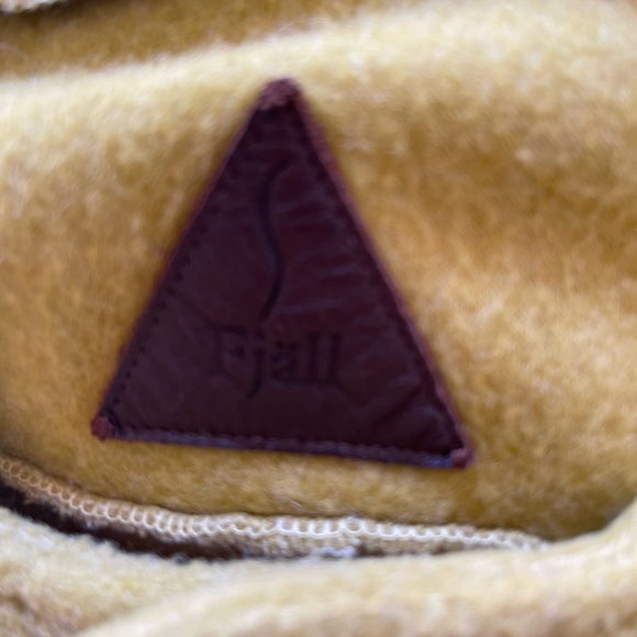 Fjällräven Green-Yellow Wool Blend  Fleece Coat - Picture 6 of 9